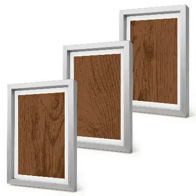 Triptych v ráme drevený vzor s textúrou stromovej kôry v minimalistickom štýle
