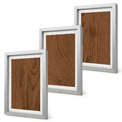 Triptych v ráme Drevený vzor stromovej kôry textúra minimalizmus