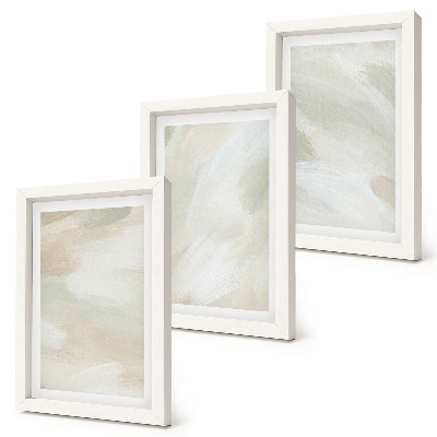 Triptych v ráme Jasné abstraktné farby na plátne, jemný boho štýl