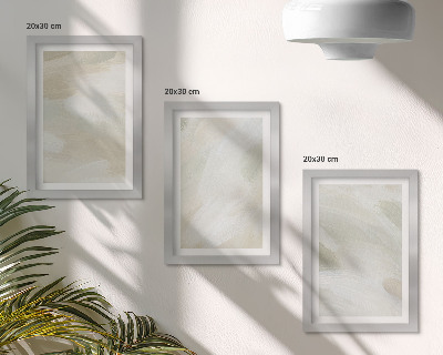 Triptych v ráme Jasné abstraktné farby na plátne, jemný boho štýl