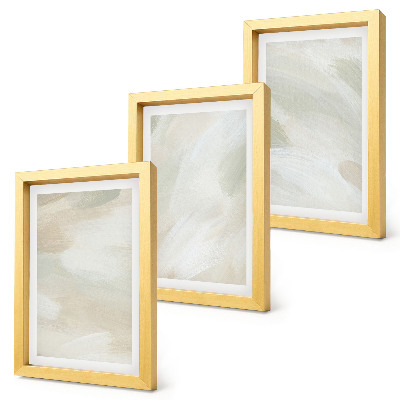 Triptych v ráme Jasné abstraktné farby na plátne, jemný boho štýl