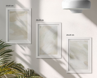 Triptych v ráme Jasné abstraktné farby na plátne, jemný boho štýl