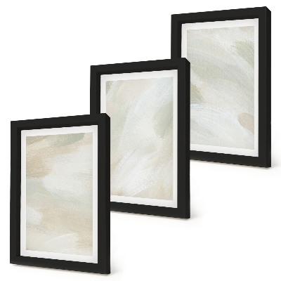 Triptych v ráme Jasné abstraktné farby na plátne, jemný boho štýl
