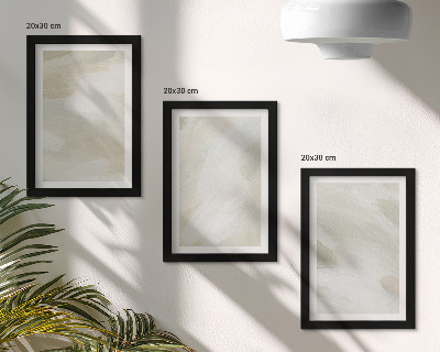 Triptych v ráme Jasné abstraktné farby na plátne, jemný boho štýl