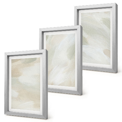 Triptych v ráme Jasné abstraktné farby na plátne, jemný boho štýl