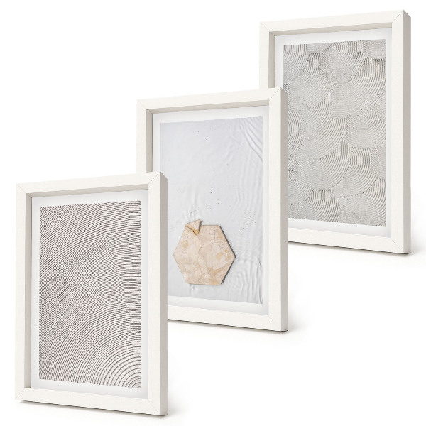 Triptych v ráme Ľahké textúry na piesku, jemný boho štýl