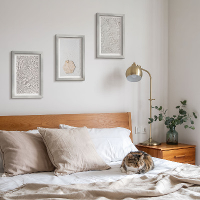 Triptych v ráme Ľahké textúry na piesku, jemný boho štýl