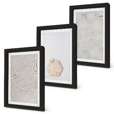 Triptych v ráme Ľahké textúry na piesku, jemný boho štýl