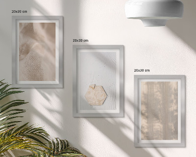 Triptych v ráme Jemné textúry v prirodzenom boho štýle