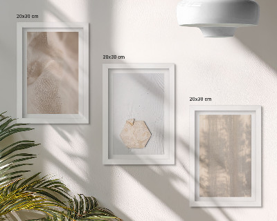 Triptych v ráme Jemné textúry v prirodzenom boho štýle