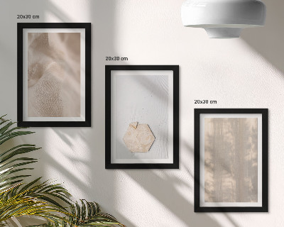 Triptych v ráme Jemné textúry v prirodzenom boho štýle