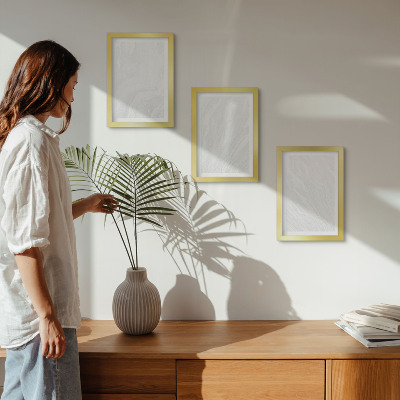 Triptych v ráme Elegantná mramorová lineárna kamenná štruktúra