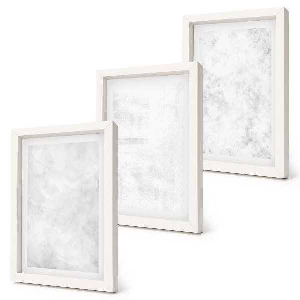 Triptych v ráme Biele škvrny na plátne minimalistické pozadia