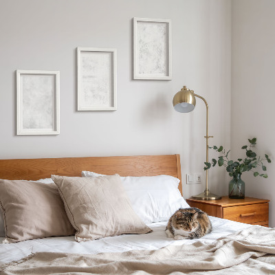Triptych v ráme Biele škvrny na plátne minimalistické pozadia