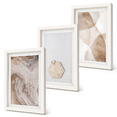 Triptych v ráme Dizajnérska abstrakcia inšpirovaná prírodou
