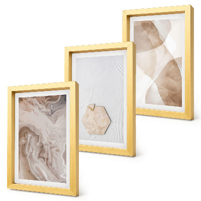 Triptych v ráme Dizajnérska abstrakcia inšpirovaná prírodou