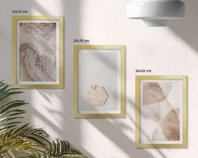 Triptych v ráme Dizajnérska abstrakcia inšpirovaná prírodou