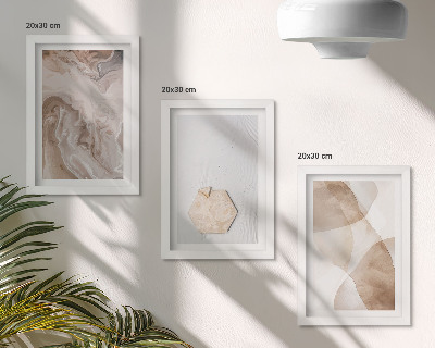 Triptych v ráme Dizajnérska abstrakcia inšpirovaná prírodou