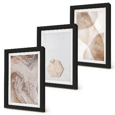 Triptych v ráme Dizajnérska abstrakcia inšpirovaná prírodou