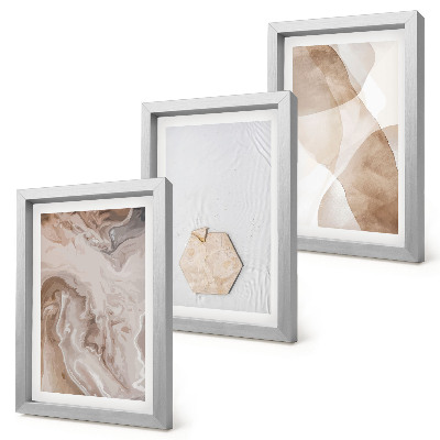 Triptych v ráme Dizajnérska abstrakcia inšpirovaná prírodou