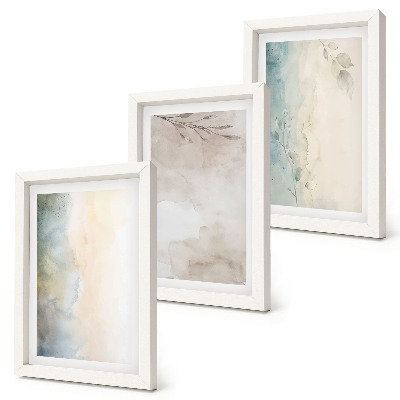 Triptych v ráme Jemné kartóny z akvarelových farieb