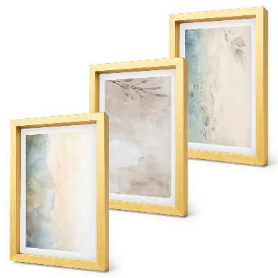 Triptych v ráme Jemné kartóny z akvarelových farieb