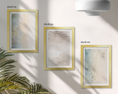 Triptych v ráme Jemné kartóny z akvarelových farieb