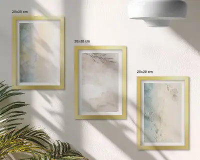 Akvarelové kartóny triptych v ráme