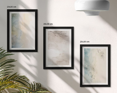 Triptych v ráme Jemné kartóny z akvarelových farieb