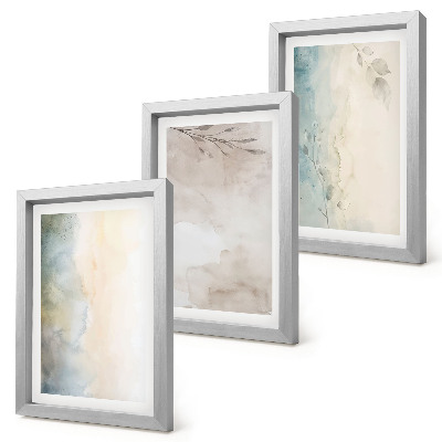 Triptych v ráme Jemné kartóny z akvarelových farieb