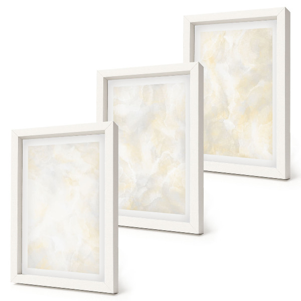 Triptych v ráme Dizajn ťahov štetcom s jasnou textúrou