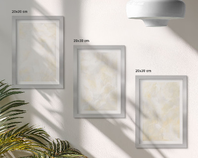 Triptych v ráme Dizajn ťahov štetcom s jasnou textúrou