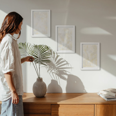 Triptych v ráme Dizajn ťahov štetcom s jasnou textúrou