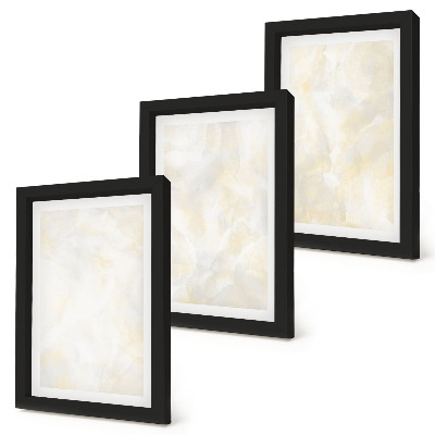 Triptych v ráme Dizajn ťahov štetcom s jasnou textúrou