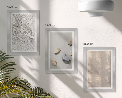 Triptych v ráme Boho textúry, prírodné štruktúry