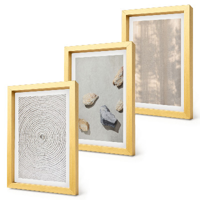 Triptych v ráme Boho textúry, prírodné štruktúry