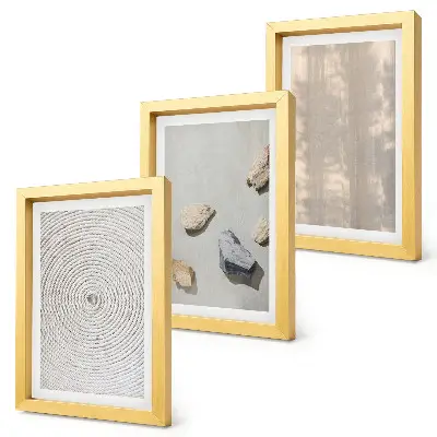 Boho textúry a prírodné štruktúry triptych v ráme