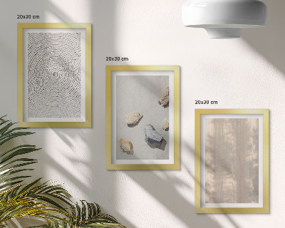 Triptych v ráme Boho textúry, prírodné štruktúry