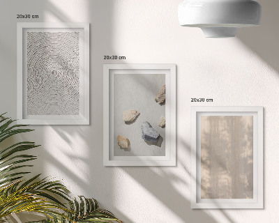 Triptych v ráme Boho textúry, prírodné štruktúry