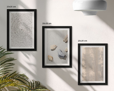 Triptych v ráme Boho textúry, prírodné štruktúry