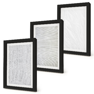 Triptych v ráme Jasné vzory štruktúr strún v piesku