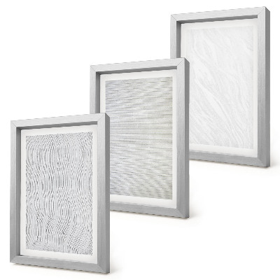 Triptych v ráme Jasné vzory štruktúr strún v piesku