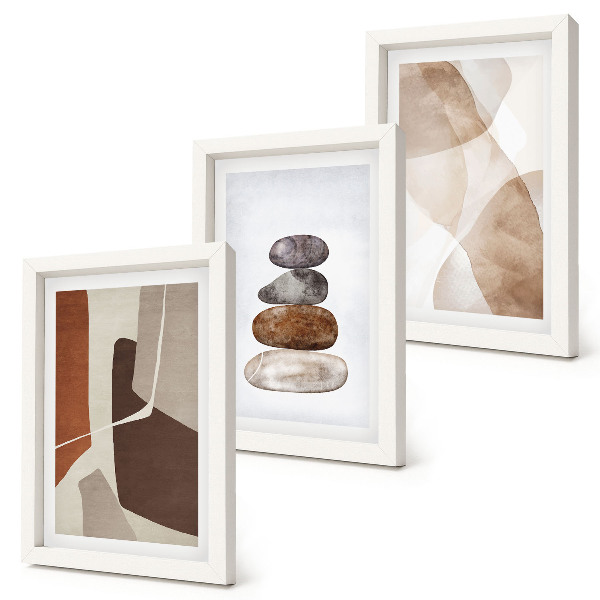 Triptych v ráme Abstraktné maľby moderné dekorácie