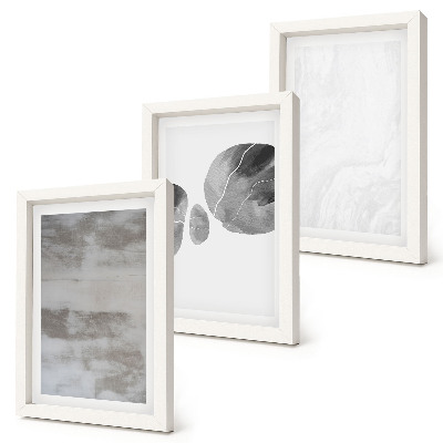 Triptych v ráme Abstraktné tvary a štruktúry v modernom štýle