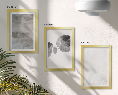 Triptych v ráme Abstraktné tvary a štruktúry v modernom štýle
