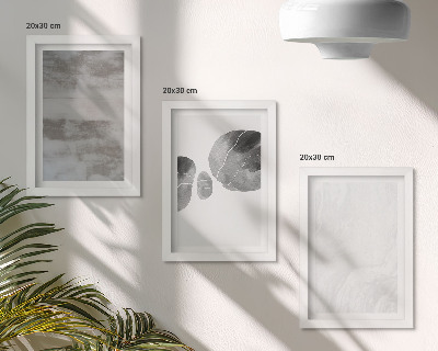 Triptych v ráme Abstraktné tvary a štruktúry v modernom štýle