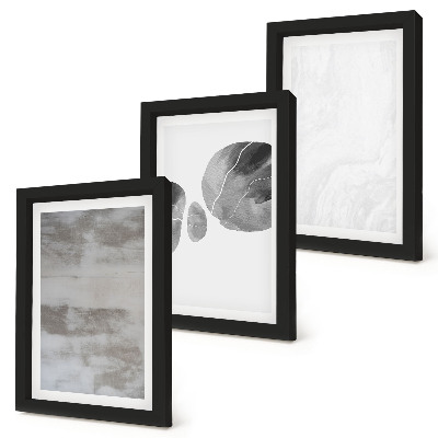 Triptych v ráme Abstraktné tvary a štruktúry v modernom štýle