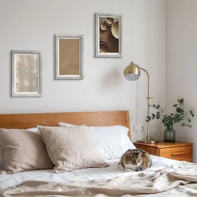 Štruktúry a textúry v minimalistickom štýle triptych v ráme