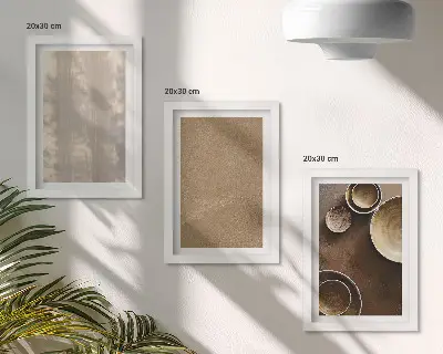 Štruktúry a textúry v minimalistickom štýle triptych v ráme