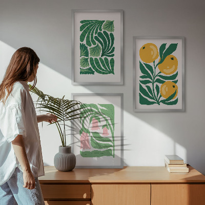 Sada nástenných dekorácií Minimalistické rastlinné vzory